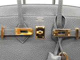 Hermes Birkin 25cm Gris Misty Gray Togo Gold Hardware Handbag Do0626oxzxzde