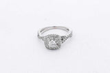 0.78cttw Diamond Ring In 10k White Gold 2.5 Grams Size 4 Eb0726oxzsa