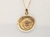 18k Yellow Gold 3.6g Medusa Head Pendant Chain 19.5 In Do0525oxzde