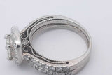 1.62cttw Diamond Ring In 18k White Gold 5.8 Grams Size 5.5 Eb0925exzsa