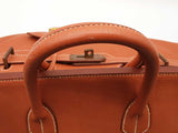 Hermes Birkin 50 Gold Brown Clemence Brass Duffle Bag Do0824lwrxzde