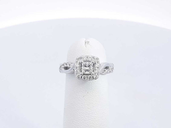 Leo Bridal Collection Diamond Ring In 14k White Gold 4.5g Size 3.25 Eb0424rxzsa