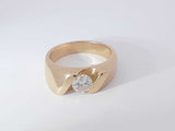 0.45 Cttw Diamond 14k Yellow Gold Solitaire Ring 9.4 Grams Size 9 Aa0525rxzsa