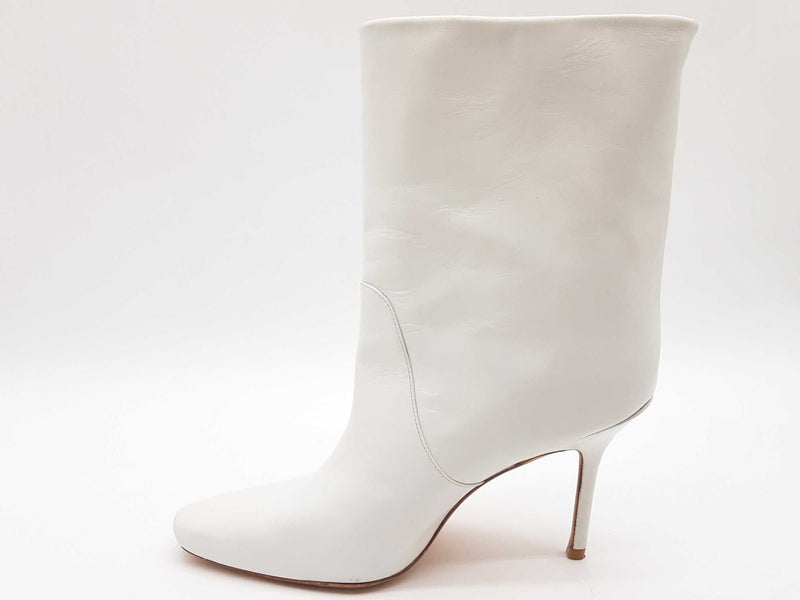 Stuart Weitzman Ebb White Smooth Calf Leather Ankle Boots Size 7 Do0423crde