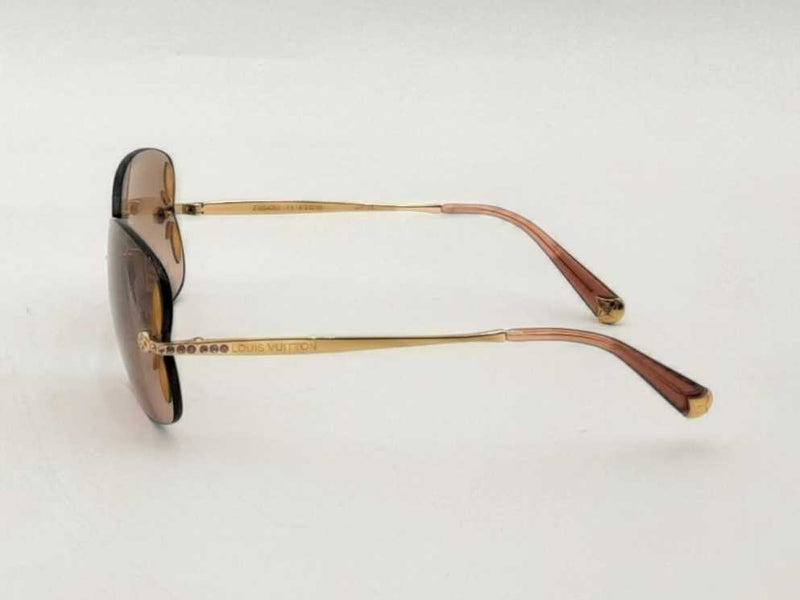 Louis Vuitton Lv Signature Metal Square Sunglasses Gold Aa1025ozxsa