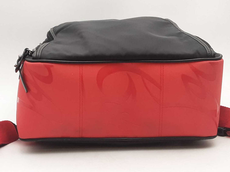 Christian Louboutin Nylon Backpack Black And Red Aa0325oxzsa