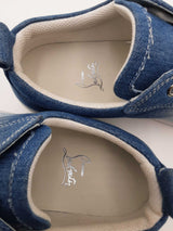 Christian Louboutin Louis Junior Spikes Gradient Denim Sneakers Sz 42 Eb526lrxsa