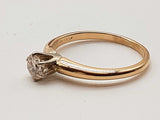 0.25 Carat Natural Diamond 14k Two-tone Gold 1.9g Ring Size 7 Do0226llsde