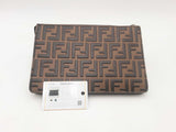 Fendi Zucca Ff Embossed Leather Clutch Bag Sd1025ozxsa