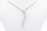 Diamond Journey Pendant & Chain In 14k White Gold 5.2 Grams 20 Inch Eb1224oxedu