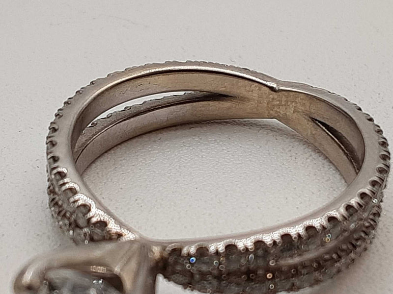 3.00 Cttw Diamond 14k White Gold 3.46g Solitaire Ring Size 6 Dolrxzxmia
