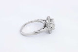 Approx. 1ctw Center Princess Cut Diamond Ring In Platinum 8.73g Sz 7 Eb924lrxzsa