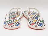 Christian Louboutin Spike Accents Rubber Flip Flops Size 10 Us Sd1026wcrde
