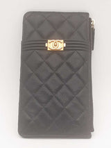 Chanel Caviar Quilted Boy Iphone Pouch Black Sd0725rzxsa