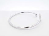 Tiffany & Co. Heart Key Bangle Bracelet In 18k White Gold 6.7 Grams 6 Inch Fw0926crxdu