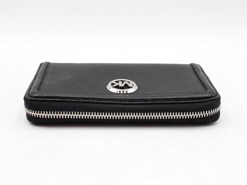 Michael Kors Fulton Smartphone Wristlet In Black Pebbled Leather Fw1125oxdu
