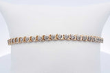 Diamond Tennis Bracelet In 14k Yellow Gold 6.8 Grams 7 Inch Eb1124lixdu