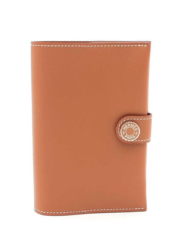 Hermes R.m.s Tan Calfskin Passport Holder Fw1224wxzsa