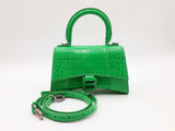 Balenciaga Crocodile Embossed Hourglass Green Handbag Sd0925czxsa