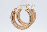 14k Yellow Gold Hoop Earrings 4.3 Grams Eb0826oxzsa