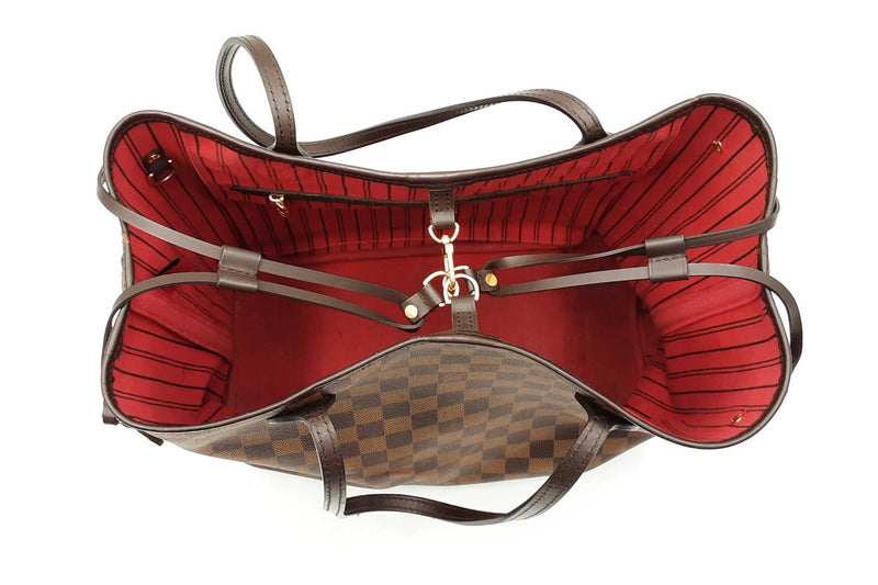 Louis Vuitton Neverfull Mm Tote Bag In Damier Ebene Coated Canvas Fw1025wxzdu