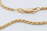 18k Yellow Gold Rope Chain Necklace 8.5 Grams 17.5 Inch Eb0826lxxzsa