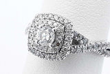 0.78cttw Diamond Ring In 10k White Gold 2.5 Grams Size 4 Eb0726oxzsa