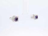 David Yurman Petite Chatelaine 925 & Amethyst Stud Earrings 2.2 Gram Fw0426oordu