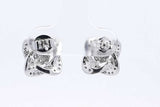 Diamond Stud Earrings In 10k White Gold 2.8 Grams Eb0724rxsa