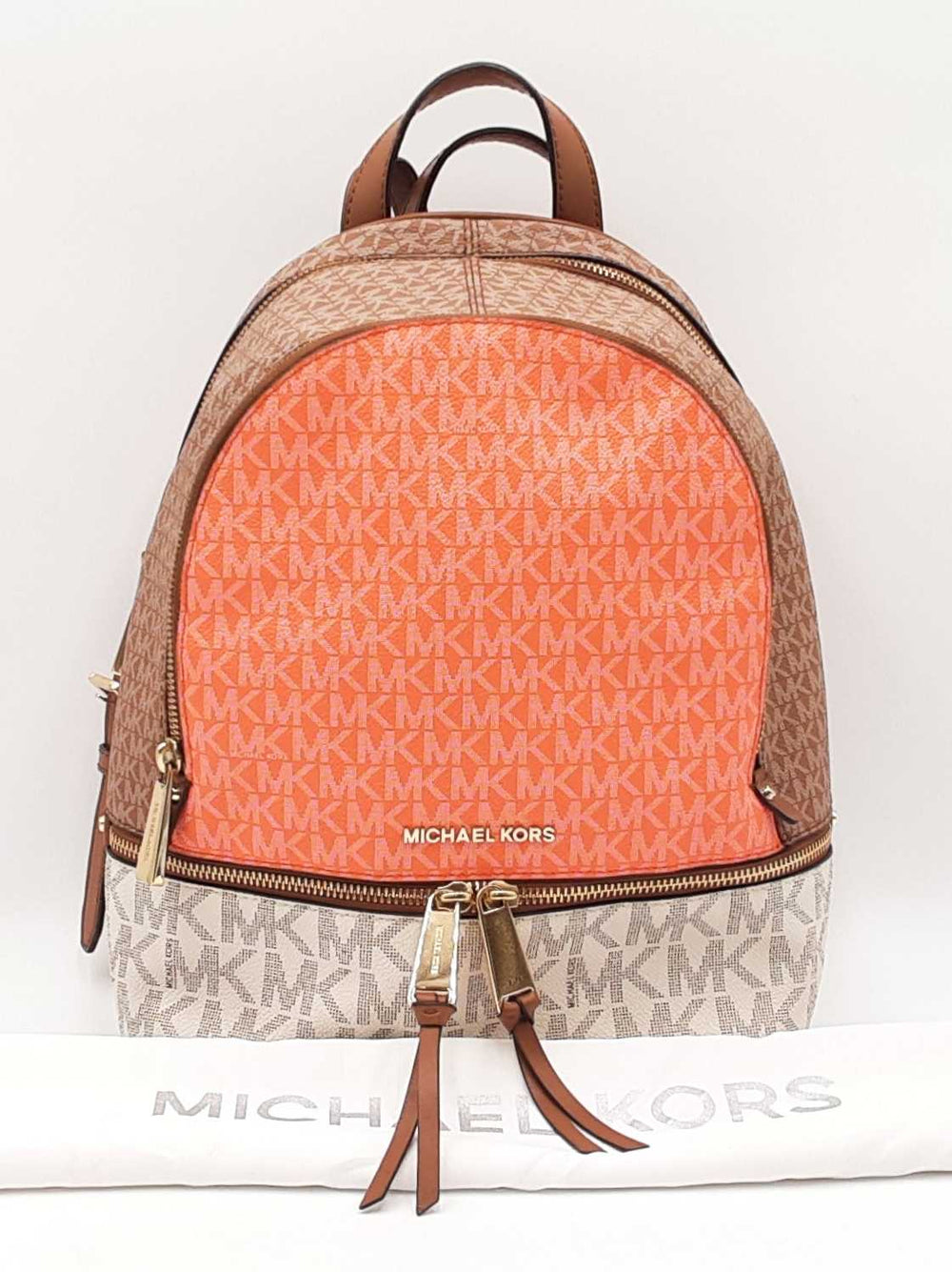 cheap mk mini backpack Michael Kors Abbey Pearl Grey Studded Extra Small Sweet Purseonality Crafted from pebbled leather Michael Kors Small Backpacks -