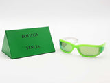 Bottega Veneta Wrap Neon Green Sunglasses With Case Aa0826lrzsa
