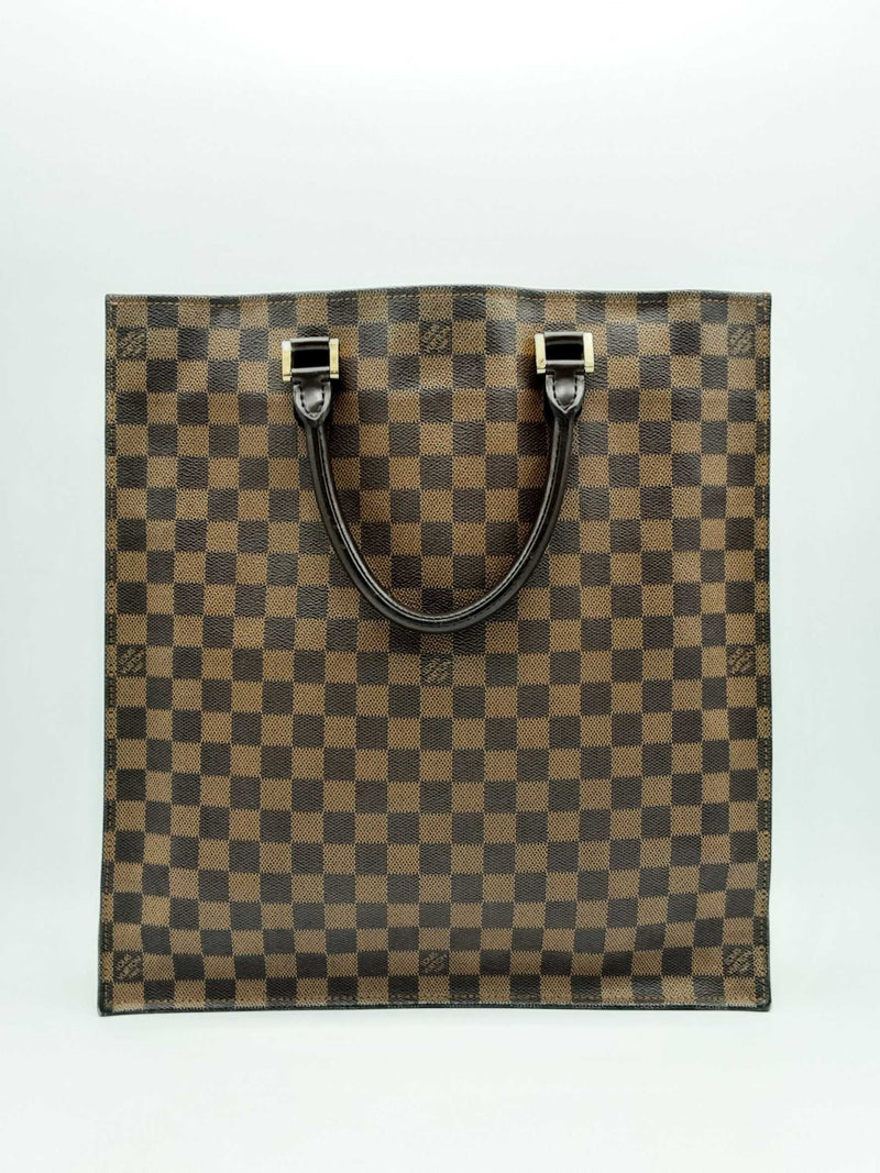 Louis Vuitton Sac Plat Damier Ebene Coated Canvas Tote Bag Fw0125ccxsa