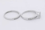 0.27cttw Diamond Wedding Set In 10k White Gold 4.4 Grams Size 7 Eb0226olxsa
