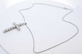 1.2cttw Diamond Cross Pendant Necklace 14k White Gold 10g 19 Inch Eb0426orxzde