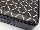 Chanel Contrast Stitch Black Tan Leather Camera Crossbody Bag Do0925lrxzde