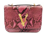 Versace Purple Snakeskin Virtus Shoulder Bag Sd0626pzxde