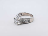 1.56 Cttw Diamond & 18k White Gold Engagement Ring 9 Grams Size 6 Fw0225lixzdu