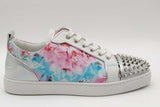 Christian Louboutin Louis Junior Spikes Floral Print Sneakers Sz 41.5 Eb926orxsa