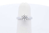 0.95ctw Diamond Solitaire Ring In 14k White Gold 3.1 Grams Size 4 Eb0226loxzde