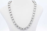 8.0ctw Lab Grown Diamond Tennis Necklace Sterling Silver 21.5 Grams Eb0725srxdu