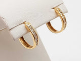 0.40 Cttw Diamonds 14k Yellow Gold 2.3g Hoop Clasp Back Earrings Do0625lexde