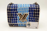 Louis Vuitton Twist Mm Savane Print Blue Epi Leather Crossbody Bag Sd0925lrzxde