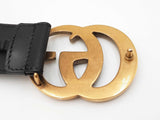 Gucci Gg Marmont 40mm Wide Black Leather Belt Size 100|40 Fw0426lrzdu