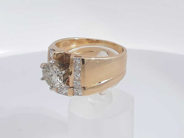 2.18 Cttw Diamond 14k Yellow Gold Ring 10.2 Grams Size 8.5 Aa0725ocxzsa