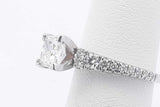 0.96cttw Diamond Ring In 14k White Gold 3.2 Grams Size 4.5 Eb0525lrrzsa