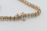 1.47cttw Diamond Tennis Bracelet In 10k Yellow Gold 7.1 Grams 7 Inch Eb0926plxsa