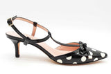 Kate Spade Pomona Black & White Polka Dot Patent Leather Heels Size 7m Eb726orde