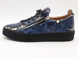 Giuseppe Zanotti Frankie Low Top Blue Snakes Shoes Size 43 Aa0326ezsa
