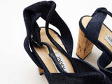 Jimmy Choo Margo Blue Denim Heel Size Eu 36.5 Do0226rxde