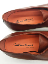 Santoni Brown Leather Derby Shoes Size 11 Eb1225lxzde
